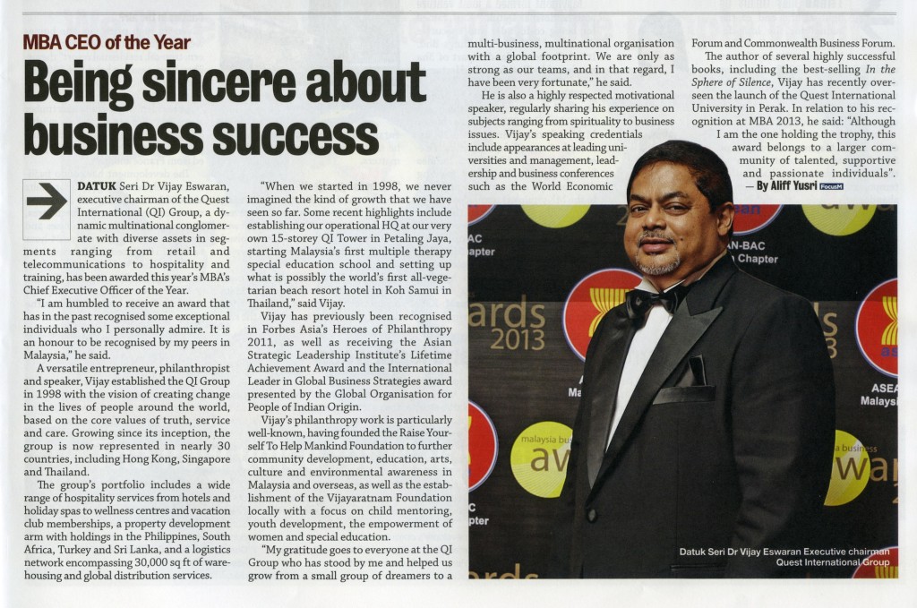 vijay eswaran award malaysia ceo of the year